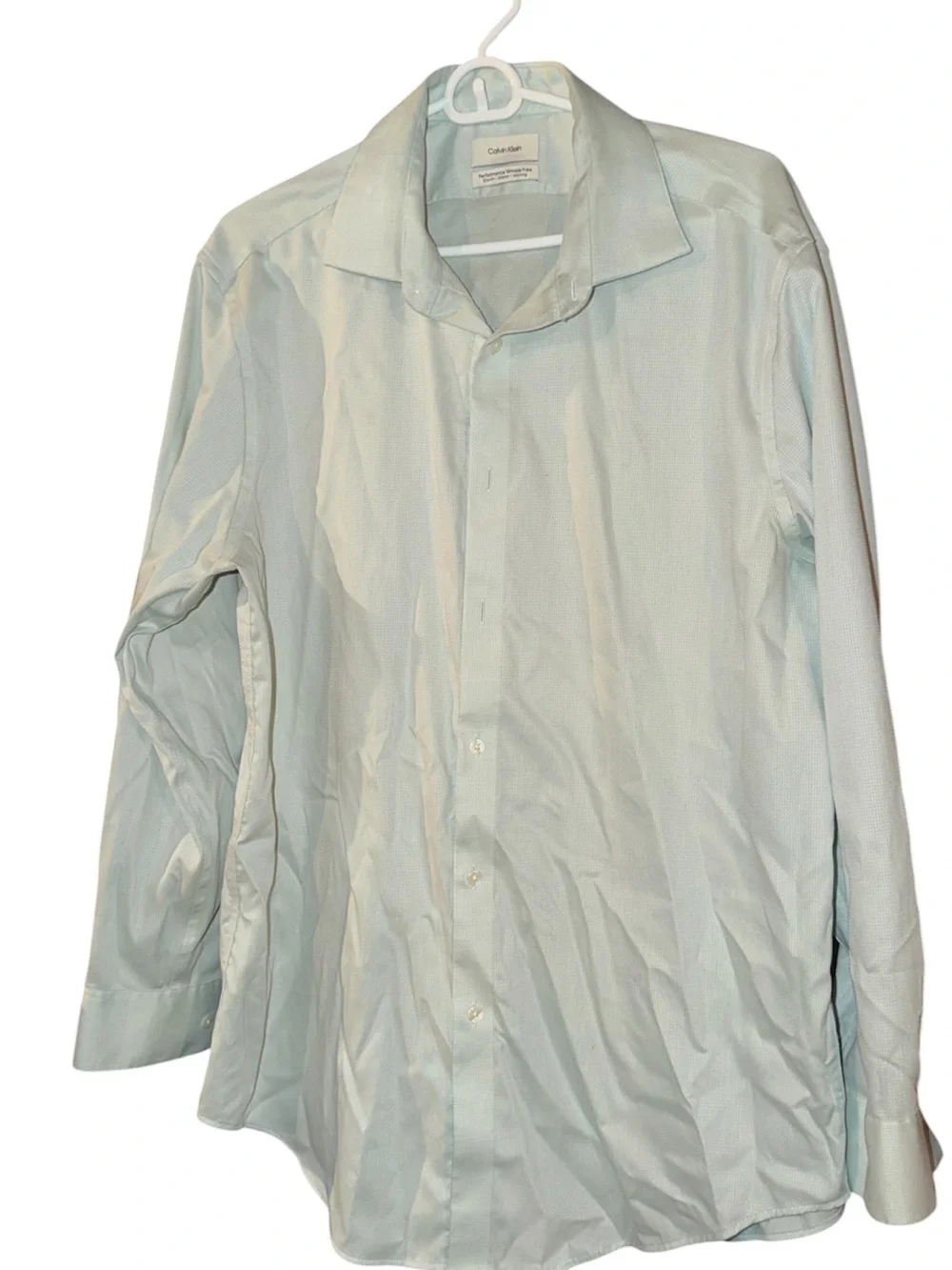 Calvin Klein Non-Iron Stretch Dress Shirt – Light Green (Size XL)